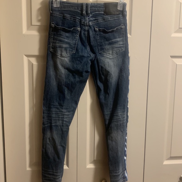 USED RUE21 Premium Ripped Skinny Supreme Flex Jeans size 26/30 - Picture 4 of 6